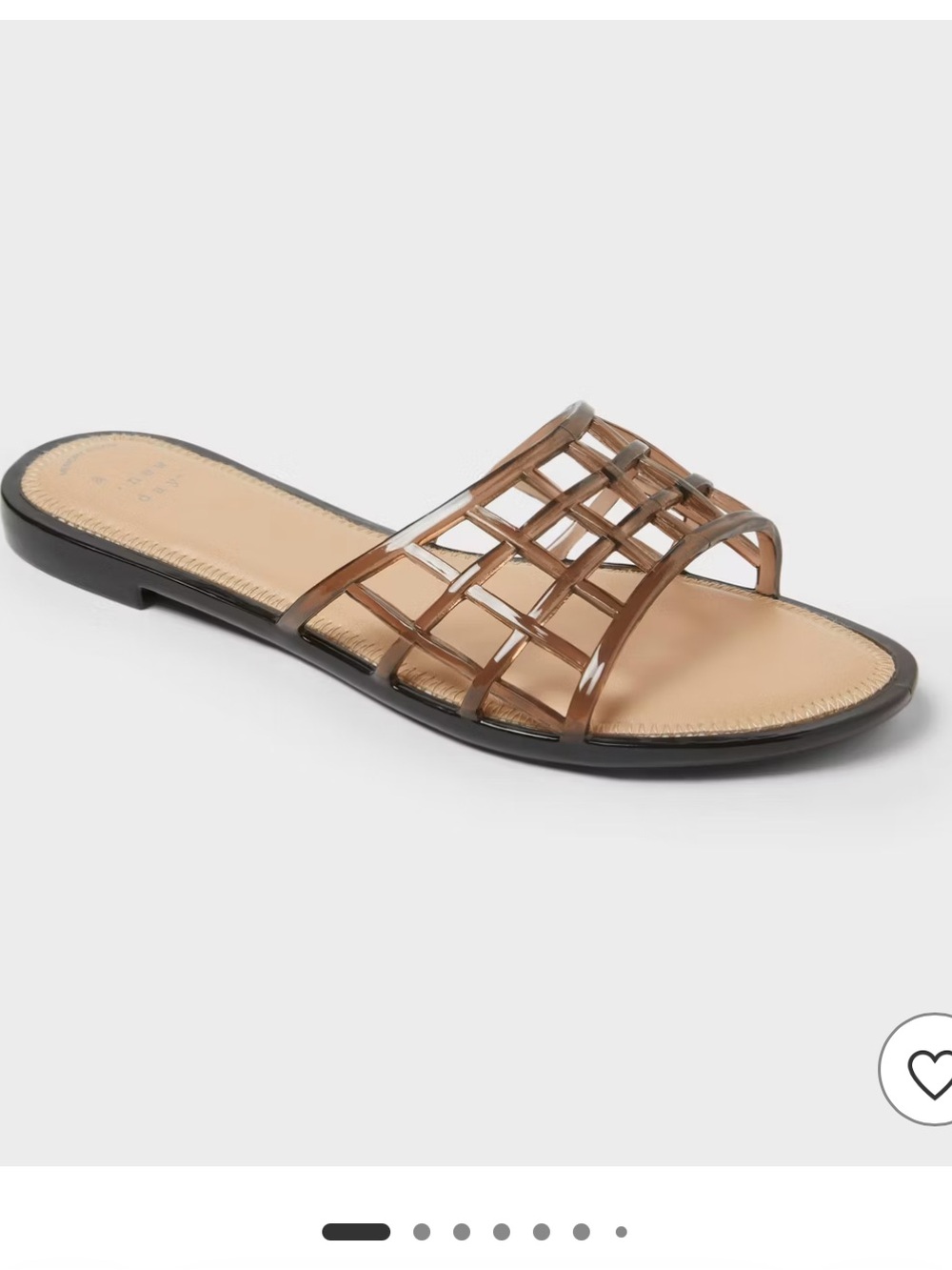Target Harbor Jelly Slide Sandals A New Day Brown 8 - Picture 2 of 4